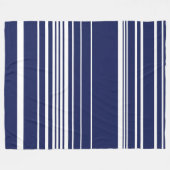 Complexe stripes - blauw fleece deken (Voorkant (Horizontaal))