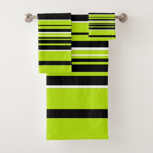 Complexe Stripes - Lime Green Bad Handdoek (Insitu)