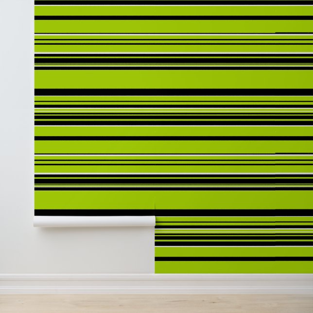 Complexe Stripes - Lime Green Behang (Applicatie)