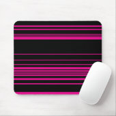 Complexe stripes - magenta en zwart muismat (Met muis)