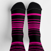 Complexe stripes - magenta en zwart sokken (Top)