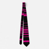 Complexe stripes - magenta en zwart stropdas (Achterkant)