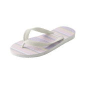 Complexe stripes - Pastel roze, geel en Paars Kinder Teenslippers (Schuin)