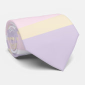 Complexe stripes - Pastel roze, geel en Paars Stropdas (Opgerold)