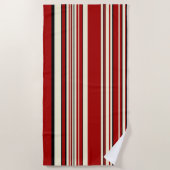 Complexe stripes - Rood en crème Strandlaken (Voorkant)