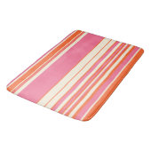 Complexe stripes - Roze, Oranje en crème Badmat (Gekanteld)