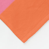 Complexe stripes - Roze, Oranje en crème Fleece Deken (Hoek)