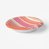 Complexe stripes - Roze, Oranje en crème Papieren Kommen (Gebogen)