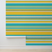 Complexe stripes — Turquoise en Geel