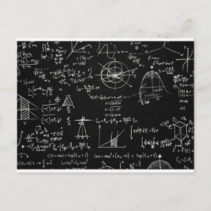Complexe wiskunde en natuurkundige vergelijkingen briefkaart