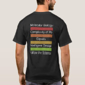 Complexiteit van het leven = Intelligent Design T- T-shirt (Achterkant)