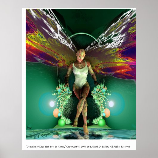 Complexiteit verdeelt haar tenen in chaos poster (Voorkant)