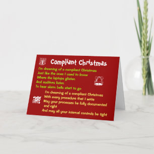 Compliant Christmas Funny Compliance Song Parodie Feestdagen Kaart