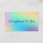 Compliment Kaart Visitekaartje (Voorkant)