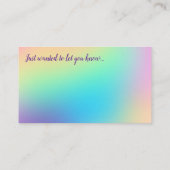 Compliment Kaart Visitekaartje (Achterkant)