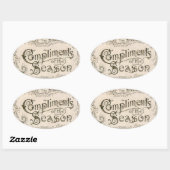  complimenten van Season Kerst sticker (Vel)