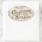  complimenten van Season Kerst sticker (Tas)