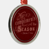 Complimenten van seizoen CC0296 kerstversiering Metalen Ornament (Rechts)