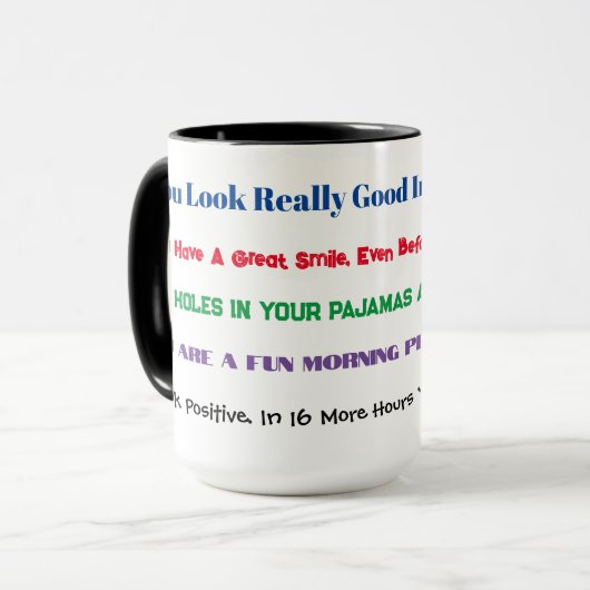Compliments drôle du matin Mug (Devant gauche)