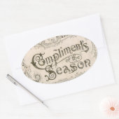 Compliments vintages de la saison Sticker de Noël (Enveloppe)