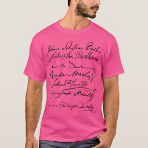Componist Dvorak Mahler Mozart Bach T-shirt