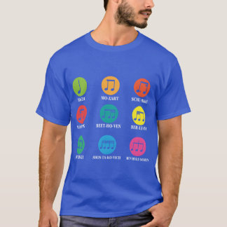 Componisten Klassieke Muziek Muzieknoten T-shirt