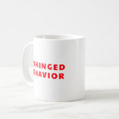 Comportement Débridé Mug Classique Drôle | Texte R (Devant gauche)