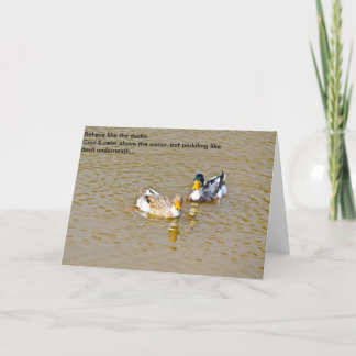 Comportez-vous comme la carte inspirée de canards