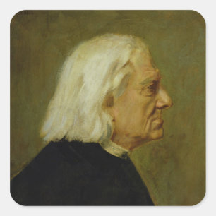 Composer Franz Liszt , 1884 Vierkante Sticker