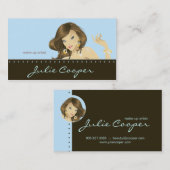 Composez la femme de bleu de carte de visite (Devant / Derrière)