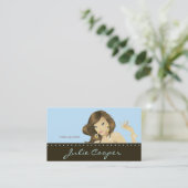 Composez la femme de bleu de carte de visite (Debout devant)