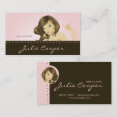 Composez la femme de rose de carte de visite (Devant / Derrière)