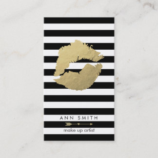 Composez le carte de visite chic de noir d'or