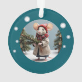 Composez l'ornement de Noël de la souris d'hiver (dos)
