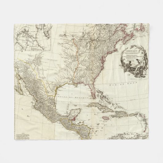 Composiet Noord-Amerika 2 Fleece Deken (Voorkant (Horizontaal))