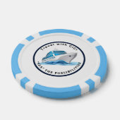 Composiet poker chips, zwart gestreepte rand poker chips (Enkel)