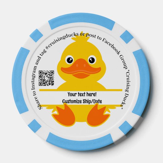 Composiet poker chips, zwart gestreepte rand poker chips (Achterkant)