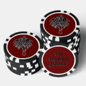 Composiet pokerchips, zwart gestreepte rand poker chips (Opstapeling)