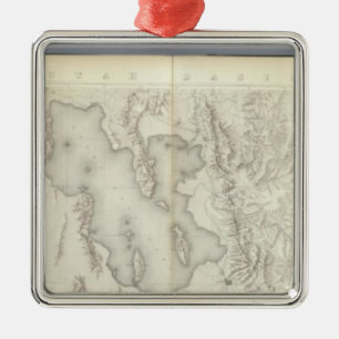 Composiettopografische kaarten IV Metalen Ornament