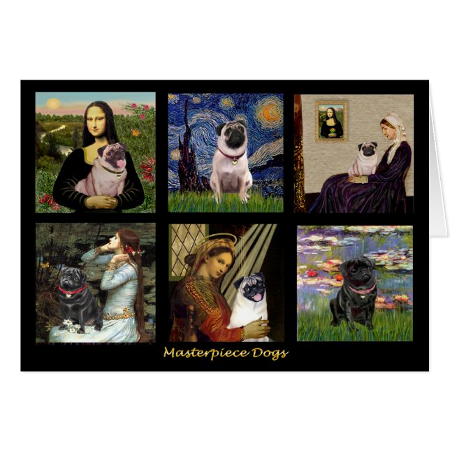 Composite de pug d'art célèbre #1 (Devant horizontal)
