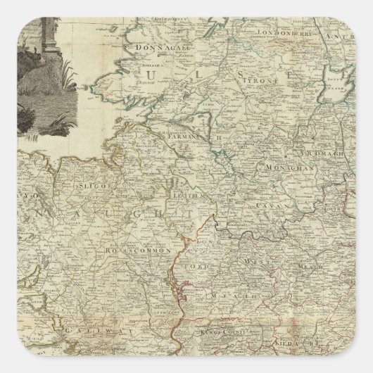 Composite Ireland Vierkante Sticker (Voorkant)