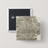 Composite Map of France Vierkante Button 5,1 Cm (Voorkant /achterkant)