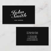 Compositeur Carte de visite de musique calligraphi (Devant / Derrière)