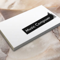 Compositeur de musique Étiquette noir moderne