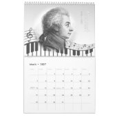 Compositeurs du calendrier - composers Calendar (Mar 2027)