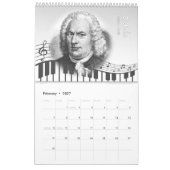 Compositeurs du calendrier - composers Calendar (Feb 2027)