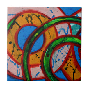 Compositie #20 van Michael Moffa Tegeltje