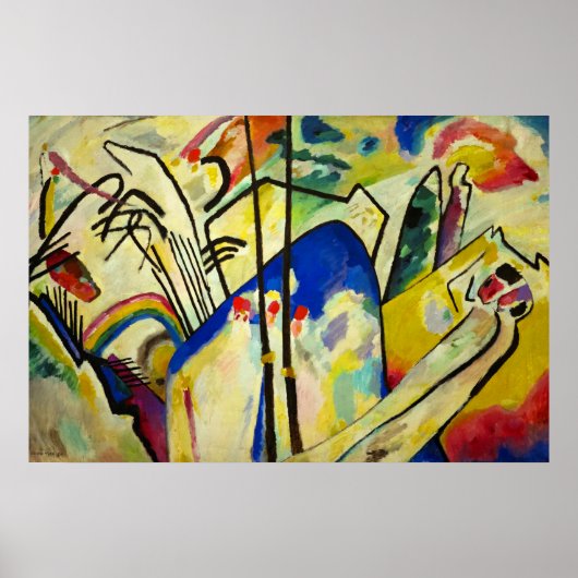 Compositie 4 door Wassily Kandinsky Poster (Voorkant)