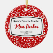 Compositie Boek Docent Kerst Ornament Cadeau (Voorkant)