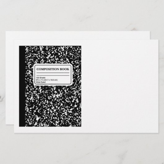 Compositie Book/Student-leraar Briefpapier (Voorkant / Achterkant)